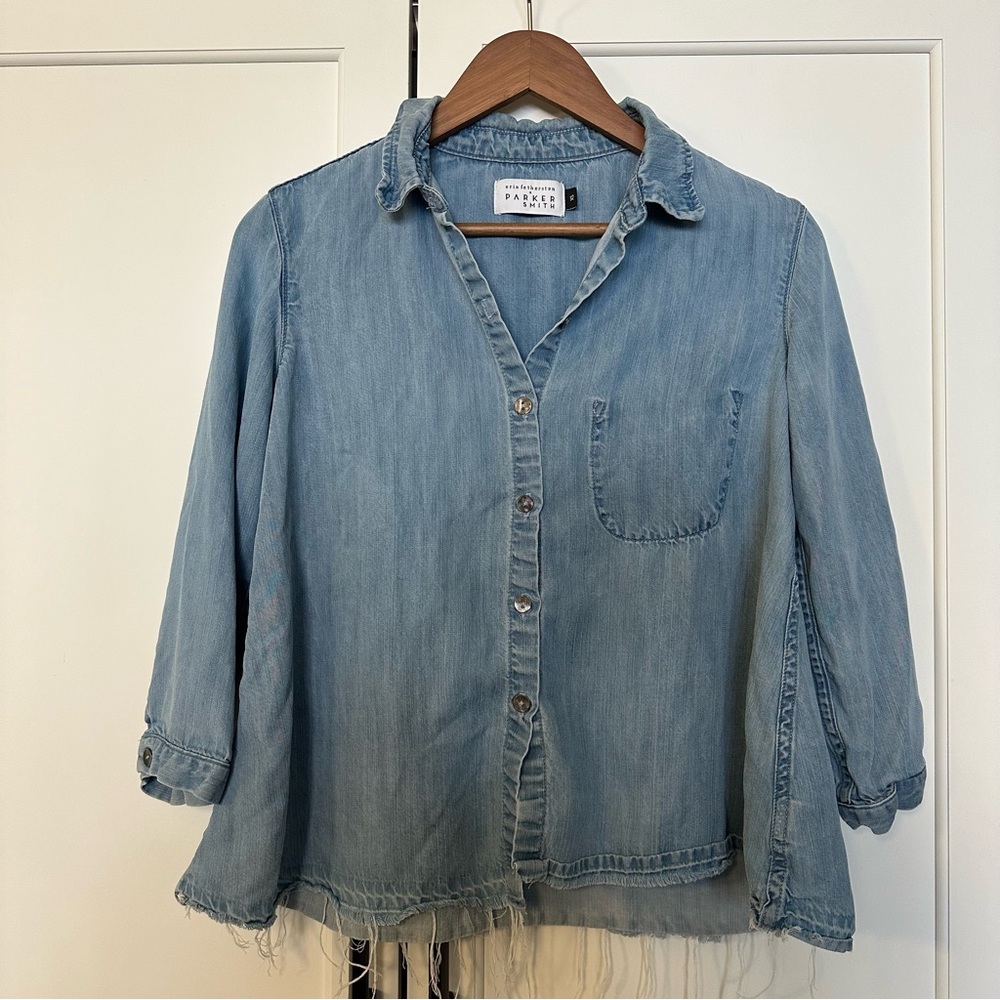 Erin Fetherston x Parker Smith Denim Button Up Shirt
